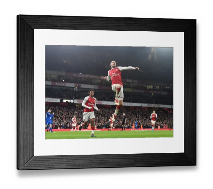 Framed Print : Aaron Ramsey's Hat-Trick: Arsenal's Triumph Over Everton in the Premier League 2017-18