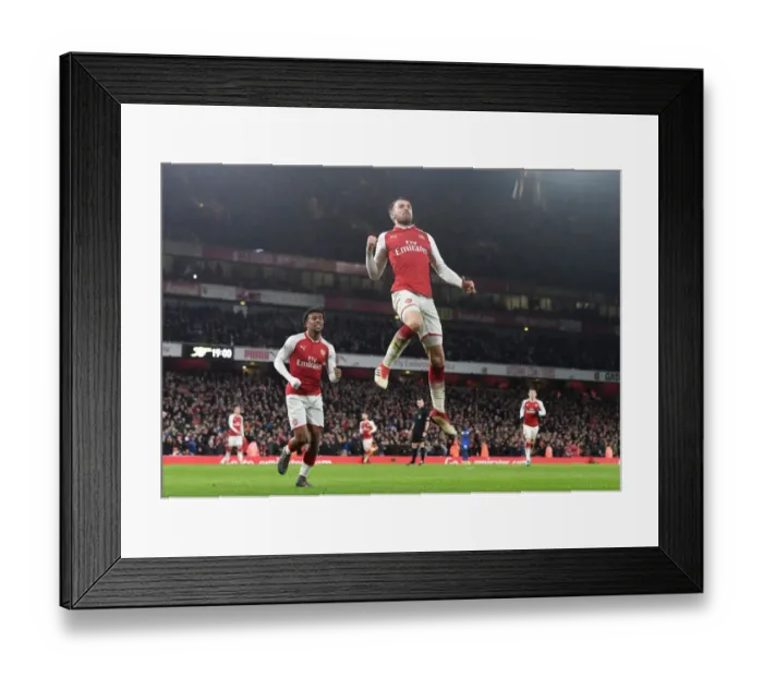 Framed Print : Aaron Ramsey's Hat-Trick: Arsenal's Triumph Over Everton (2017-18) Framed Print : Aaron Ramsey's Hat-Trick: Arsenal's Triumph Over Everton (2017-18)