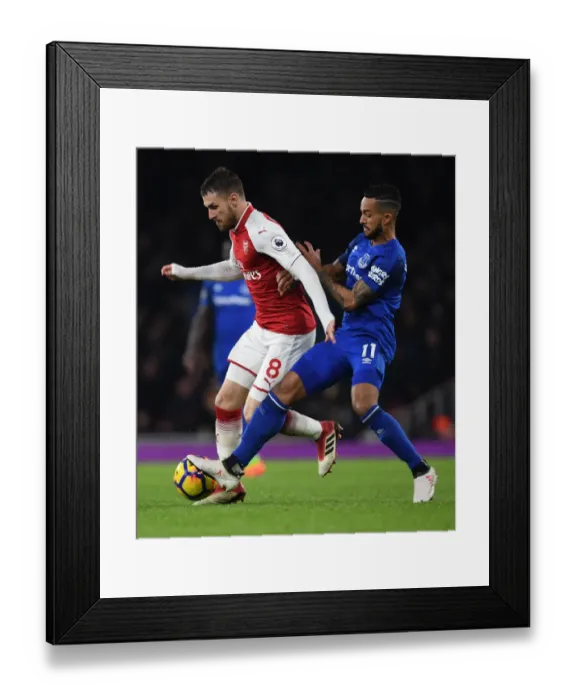 Framed Print : Clash at Emirates: Ramsey vs. Walcott, Arsenal vs. Everton, Premier League