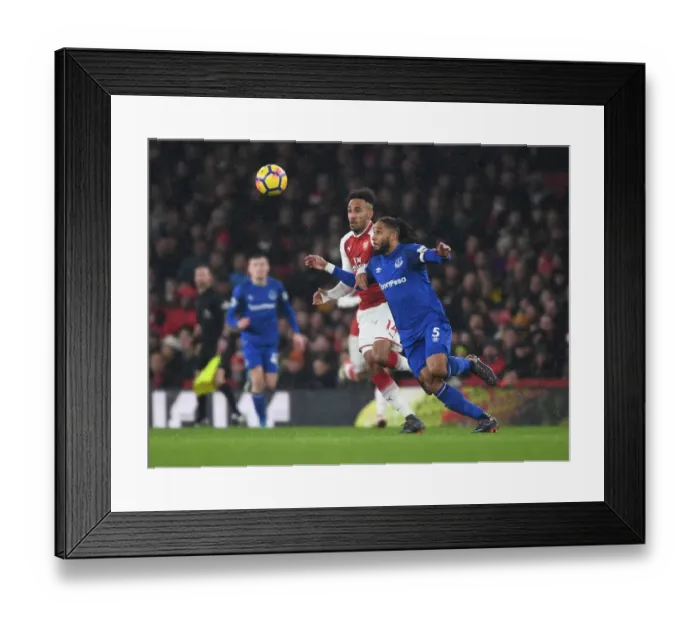 Framed Print : Intense Showdown: Aubameyang vs. Williams in Arsenal's Battle Against Everton Framed Print : Intense Showdown: Aubameyang vs. Williams in Arsenal's Battle Against Everton