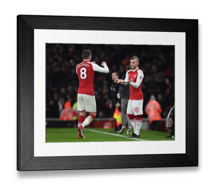 Framed Print : Arsenal: Jack Wilshere Replaces Aaron Ramsey vs Everton, Premier League 2017-18