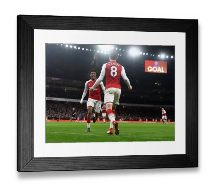 Framed Print : Five-Star Ramsey: Arsenal's Celebration After Scoring against Everton (2017-18)
