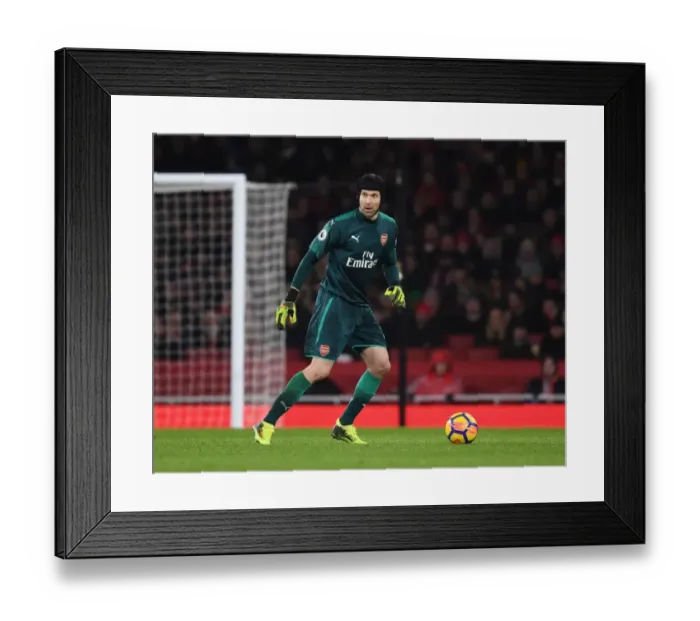 Framed Print : Arsenal's Petr Cech in Action Against Everton - Premier League 2017-18