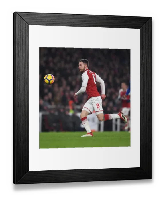 Framed Print : Aaron Ramsey (Arsenal). Arsenal 5: 1 Everton. Premier League. Emirates Stadium, 3  /  2  /  18