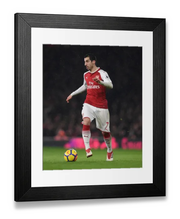 Framed Print : Henrikh Mkhitaryan (Arsenal). Arsenal 5: 1 Everton. Premier League. Emirates Stadium Framed Print : Henrikh Mkhitaryan (Arsenal). Arsenal 5: 1 Everton. Premier League. Emirates Stadium