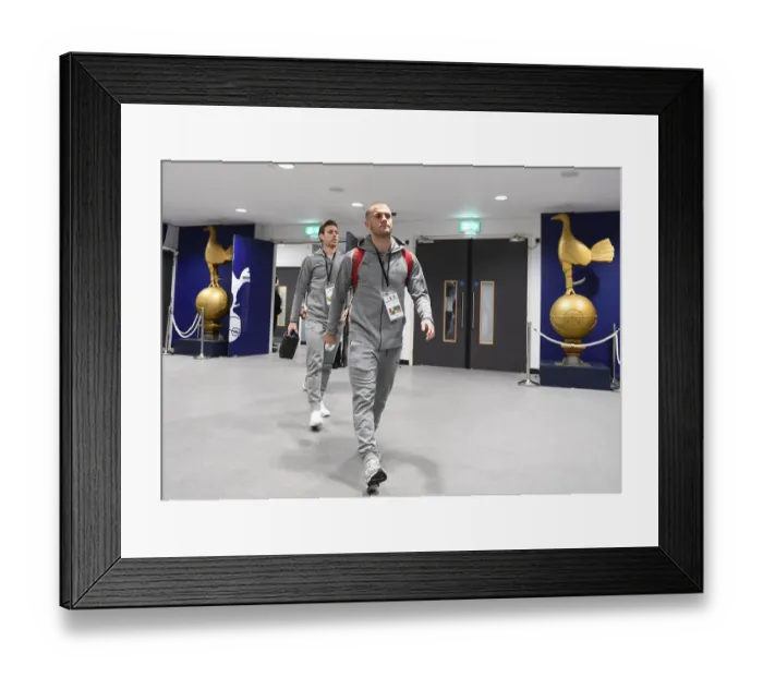 Framed Print : Jack Wilshere's Arrival at Wembley: Tottenham Hotspur vs. Arsenal, Premier League 2018