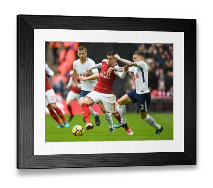 Framed Print : Mkhitaryan vs Trippier: A Winged Showdown at Wembley - Premier League 2017-18