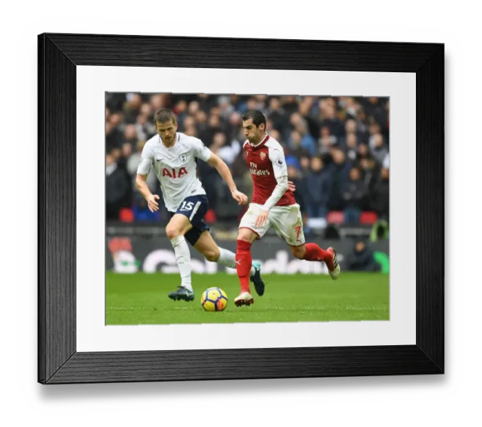 Framed Print : Mkhitaryan vs Dier: Battle at Wembley - Tottenham Hotspur vs Arsenal, Premier League 2017-18
