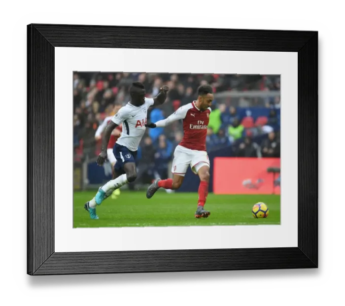 Framed Print : Clash of Titans: Aubameyang vs Sanchez - Tottenham vs Arsenal, Premier League 2018