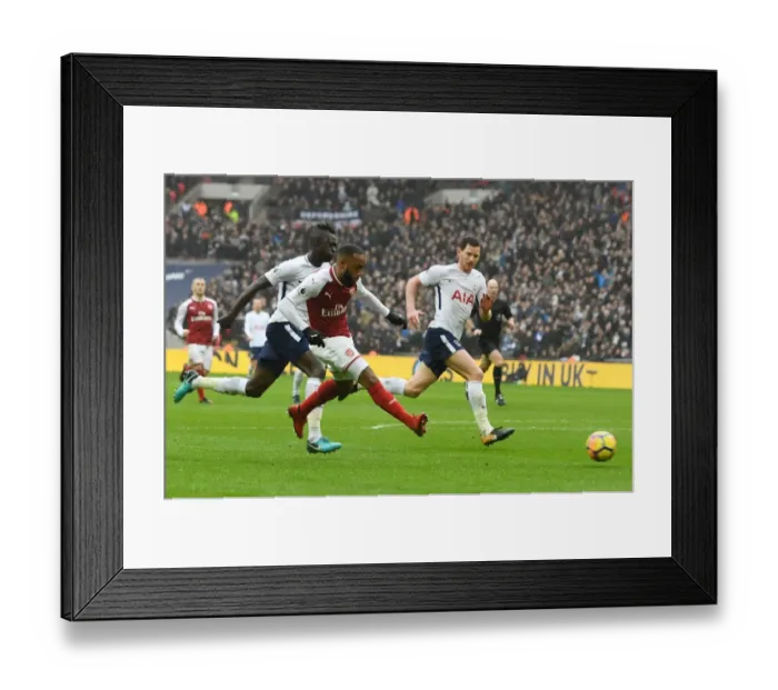 Framed Print : Last-Minute Miss: Alex Lacazette's Wide Shot Against Tottenham in the Premier League