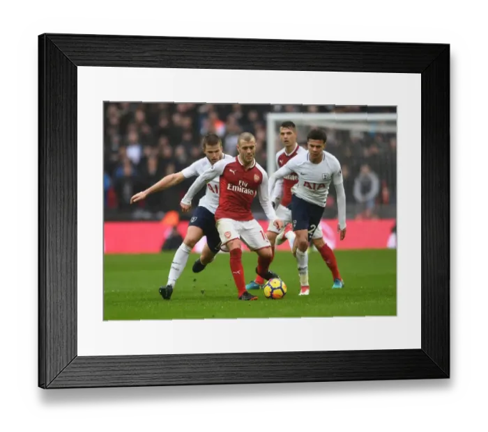 Framed Print : Intense Rivalry: Wilshere vs Alli, Dier - Tottenham vs Arsenal, Premier League