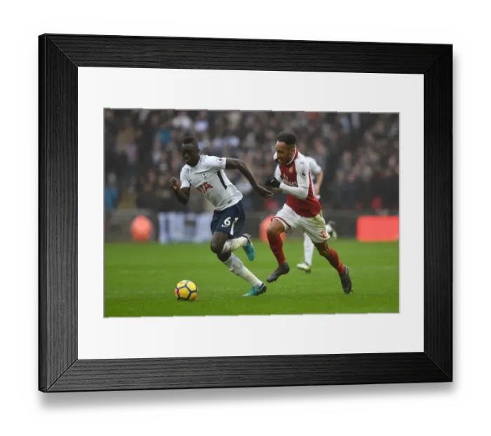 Framed Print : Intense Rivalry: Aubameyang vs Sanchez Duel at Wembley Stadium Framed Print : Intense Rivalry: Aubameyang vs Sanchez Duel at Wembley Stadium