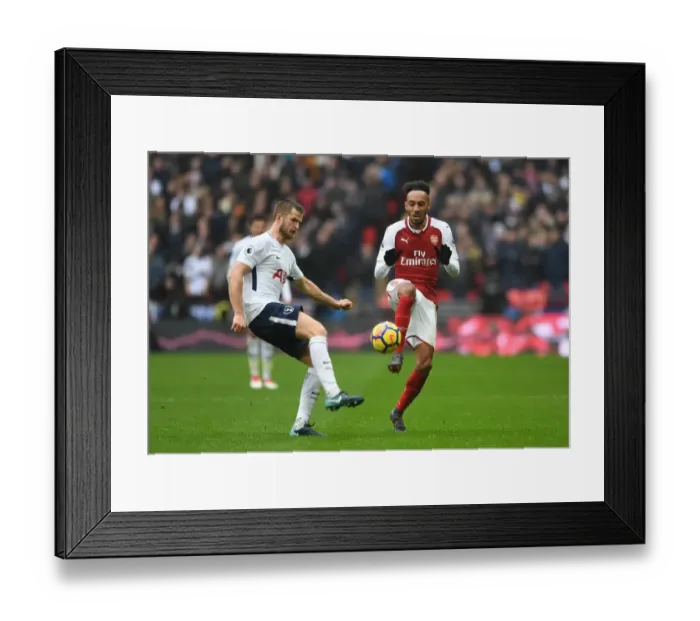 Framed Print : Clash at Wembley: Aubameyang vs. Dier - A Premier League Rivalry Ignites: Arsenal vs. Tottenham, 2017-18 Framed Print : Clash at Wembley: Aubameyang vs. Dier - A Premier League Rivalry Ignites: Arsenal vs. Tottenham, 2017-18