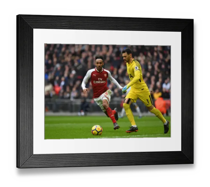 Framed Print : Aubameyang vs. Lloris: Intense Battle in the Premier League Showdown between Arsenal and Tottenham Framed Print : Aubameyang vs. Lloris: Intense Battle in the Premier League Showdown between Arsenal and Tottenham