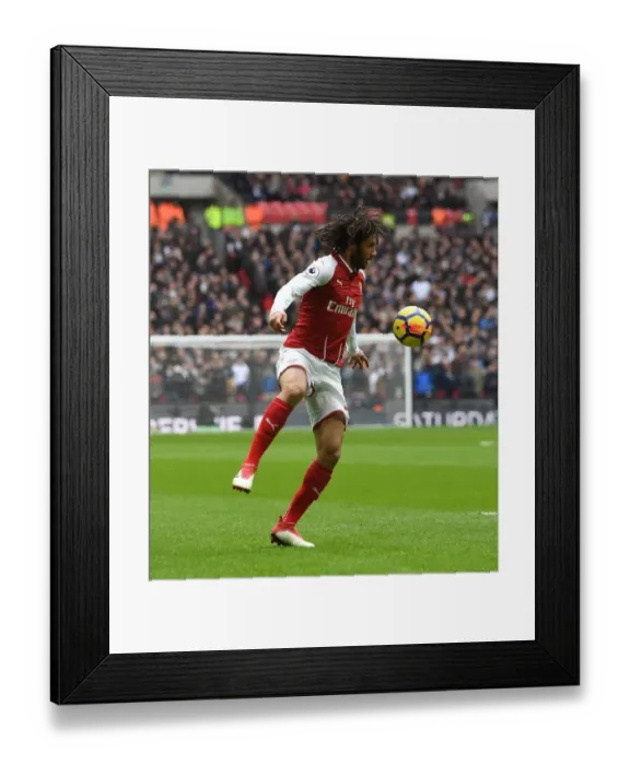 Framed Print : Mohamed Elneny's Gritty Performance: Arsenal's 1-0 Win at Wembley Against Tottenham Hotspur, Premier League 2017-18 Framed Print : Mohamed Elneny's Gritty Performance: Arsenal's 1-0 Win at Wembley Against Tottenham Hotspur, Premier League 2017-18