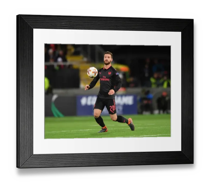 Framed Print : Shkodran Mustafi in Action: Arsenal vs Ostersunds FK, Europa League 2018
