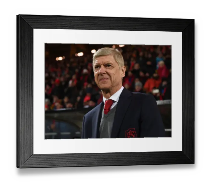 Framed Print : Arsene Wenger before Arsenal's UEFA Europa League Clash against Ostersunds FK in Sweden, 2018 Framed Print : Arsene Wenger before Arsenal's UEFA Europa League Clash against Ostersunds FK in Sweden, 2018