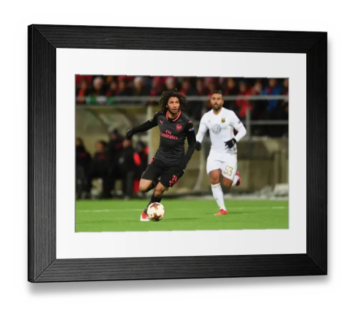 Framed Print : Mohamed Elneny in Action: Arsenal's Europa League Triumph over Ostersunds FK, 2018