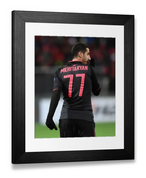 Framed Print : Henrikh Mkhitaryan in Action: Arsenal vs Ostersunds FK, UEFA Europa League 2018