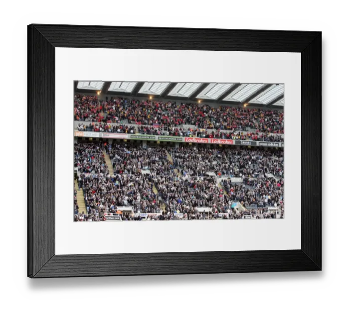 Framed Print : Arsenal and Newcastle fans before the match Framed Print : Arsenal and Newcastle fans before the match