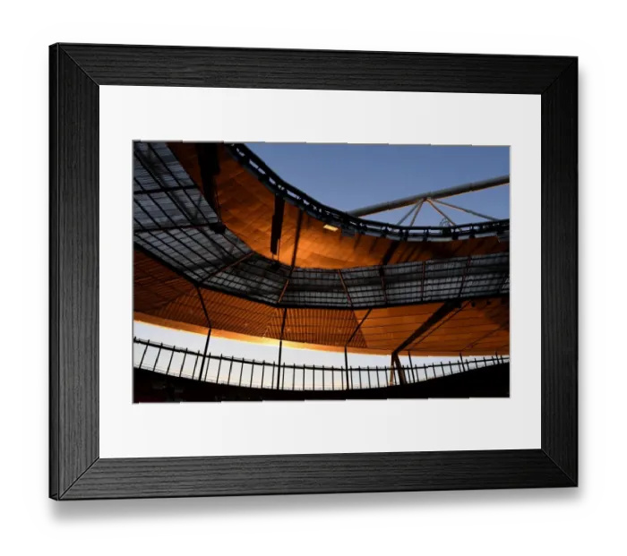Framed Print : Sunset over Emirates Stadium: Arsenal vs Östersunds FK, UEFA Europa League