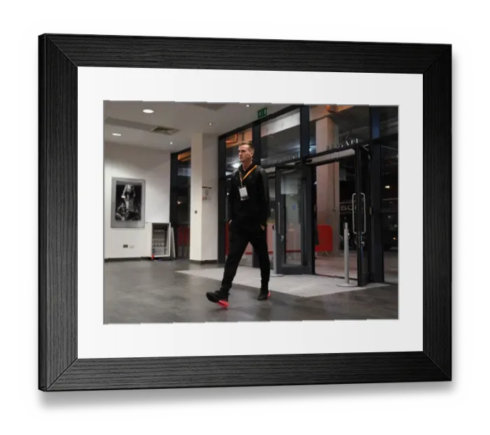 Framed Print : Rob Holding's Arrival at Emirates Stadium: Arsenal vs Östersunds FK, UEFA Europa League 2018