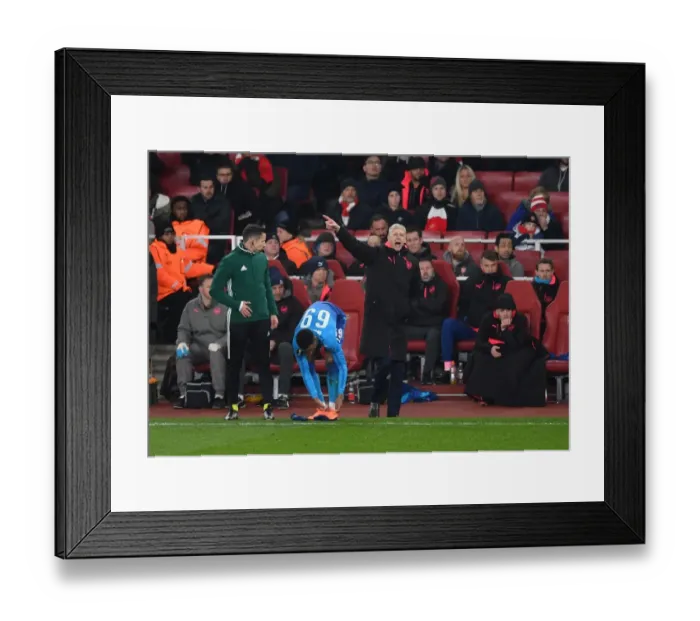 Framed Print : Arsene Wenger Leads Arsenal in Europa League Clash against Östersunds FK (2017-18)