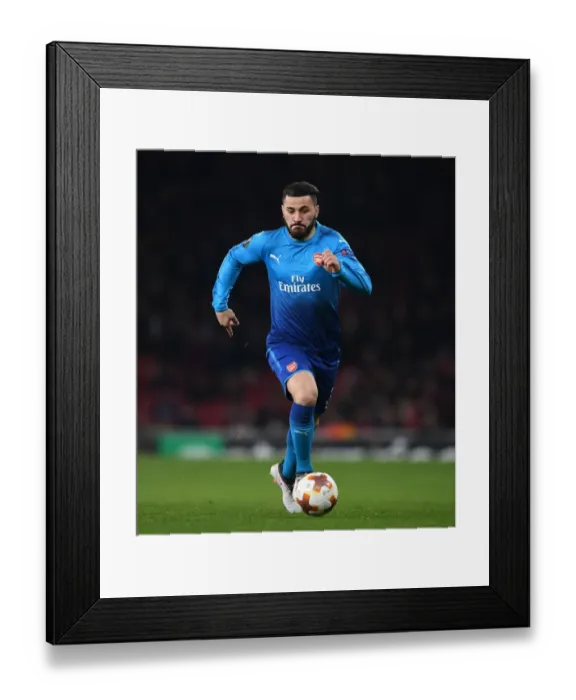 Framed Print : Sead Kolasinac in Action: Arsenal vs Östersunds FK, UEFA Europa League 2017-18 Framed Print : Sead Kolasinac in Action: Arsenal vs Östersunds FK, UEFA Europa League 2017-18