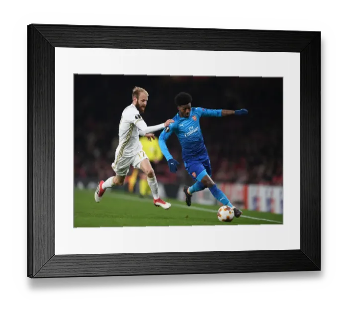 Framed Print : Maitland-Niles vs. Edwards: A Europa League Showdown Framed Print : Maitland-Niles vs. Edwards: A Europa League Showdown