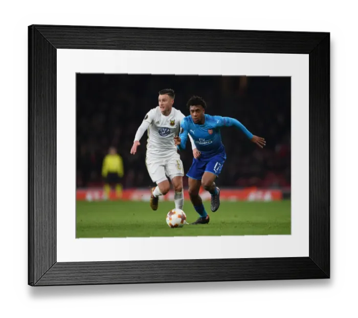 Framed Print : Clash of the Midfield: Alex Iwobi vs. Jamie Hopcutt, Arsenal vs. Östersunds, Europa League Framed Print : Clash of the Midfield: Alex Iwobi vs. Jamie Hopcutt, Arsenal vs. Östersunds, Europa League