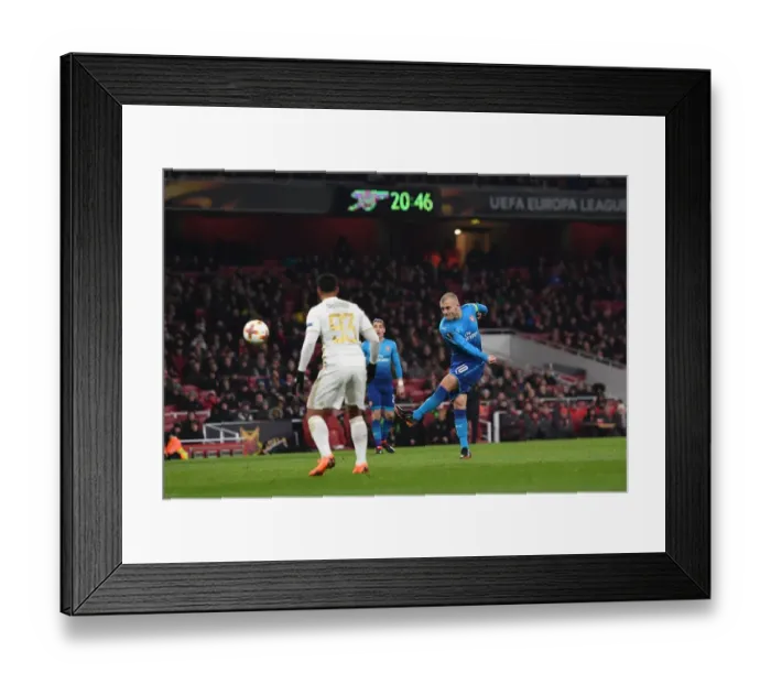 Framed Print : Jack Wilshere: Arsenal Football Club vs Östersunds FK, UEFA Europa League 2017-18 Framed Print : Jack Wilshere: Arsenal Football Club vs Östersunds FK, UEFA Europa League 2017-18