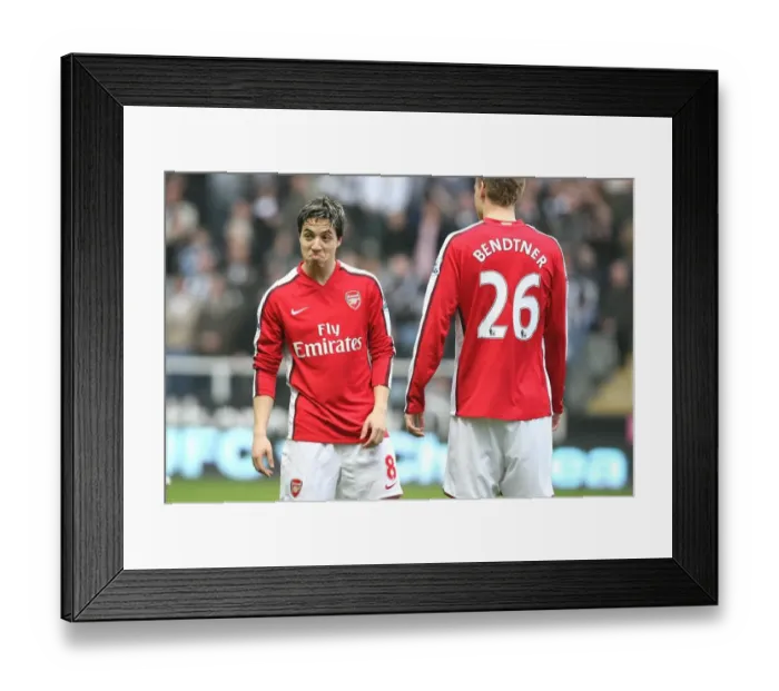 Framed Print : Samir Nasri and Nicklas Bendtner (Arsenal) Framed Print : Samir Nasri and Nicklas Bendtner (Arsenal)