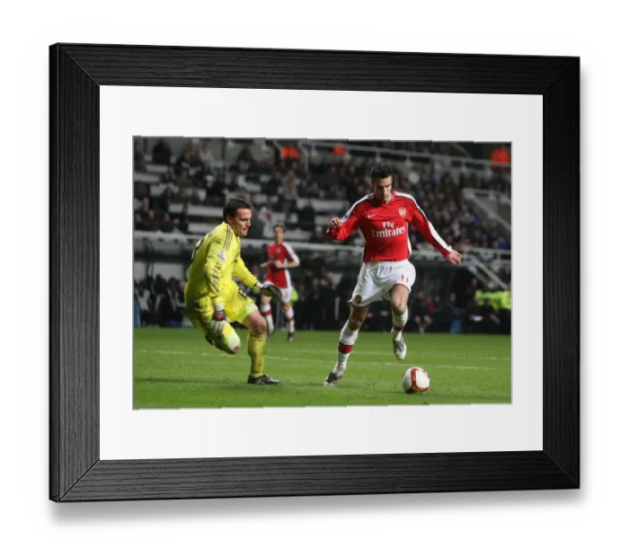 Framed Print : Robin van Persie (Arsenal) Steve Harper (Newcastle)