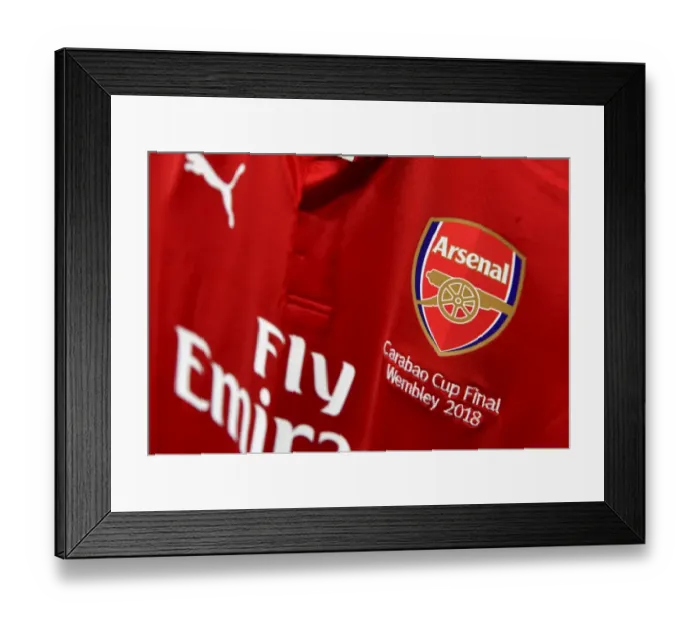 Framed Print : Arsenal's Changing Room: Gear Up for Carabao Cup Final vs. Manchester City