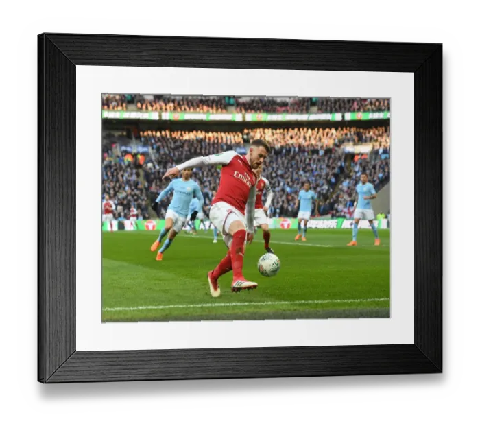 Framed Print : Aaron Ramsey in Action: Arsenal vs Manchester City - Carabao Cup Final 2018 Framed Print : Aaron Ramsey in Action: Arsenal vs Manchester City - Carabao Cup Final 2018