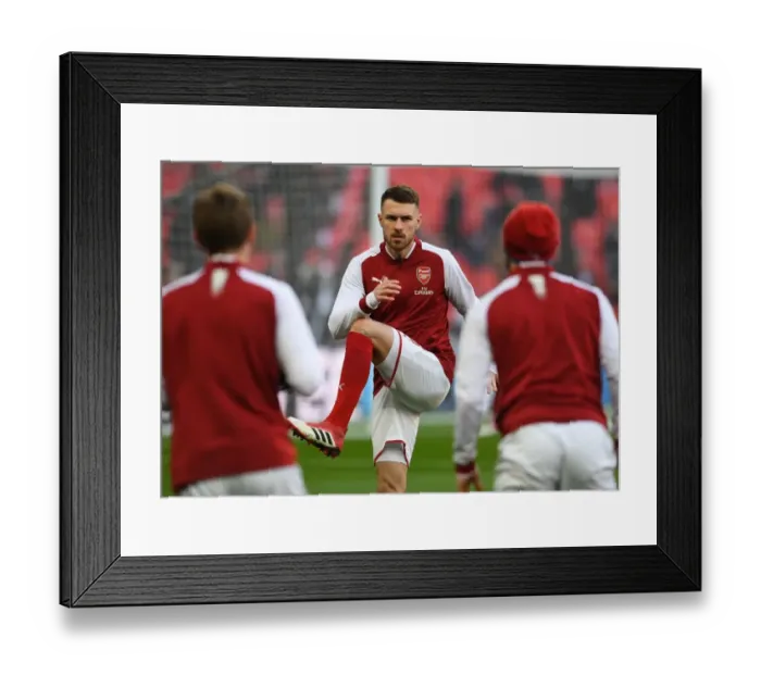 Framed Print : Aaron Ramsey Prepares for Arsenal vs Manchester City Carabao Cup Final Framed Print : Aaron Ramsey Prepares for Arsenal vs Manchester City Carabao Cup Final