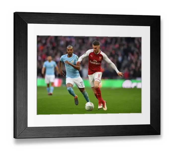 Framed Print : Ramsey vs. Fernandinho: A Carabao Cup Final Showdown Framed Print : Ramsey vs. Fernandinho: A Carabao Cup Final Showdown