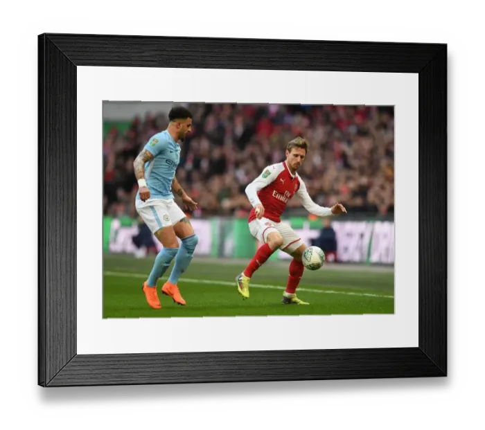 Framed Print : Arsenal's Nacho Monreal Faces Off Against Manchester City's Kyle Walker in Carabao Cup Final Showdown Framed Print : Arsenal's Nacho Monreal Faces Off Against Manchester City's Kyle Walker in Carabao Cup Final Showdown
