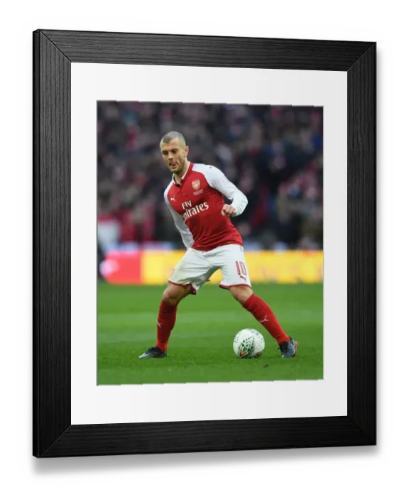 Framed Print : Jack Wilshere in Action: Arsenal vs Manchester City - Carabao Cup Final 2018