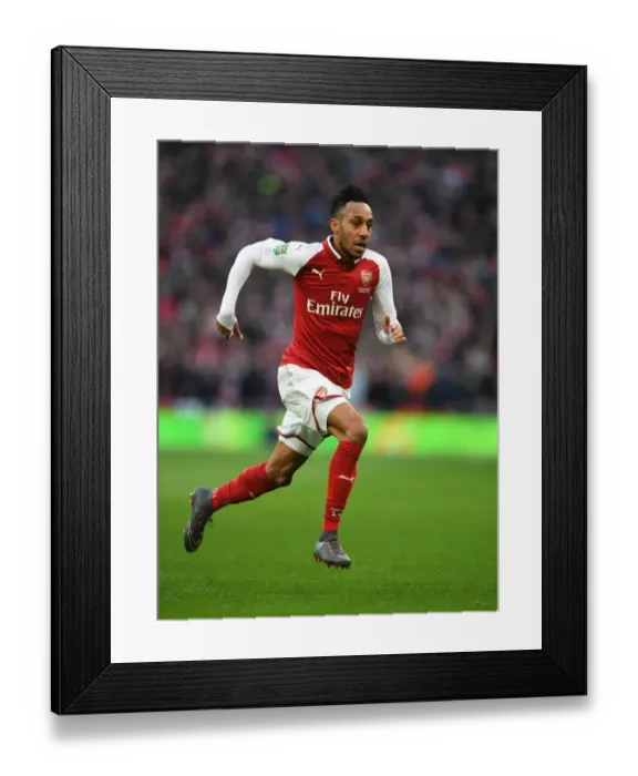 Framed Print : Arsenal's Aubameyang Faces Manchester City in Carabao Cup Final
