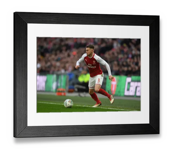 Framed Print : Aaron Ramsey in Action: Arsenal vs Manchester City - Carabao Cup Final 2018 Framed Print : Aaron Ramsey in Action: Arsenal vs Manchester City - Carabao Cup Final 2018