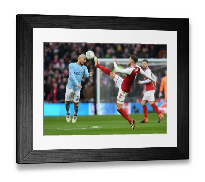 Framed Print : Showdown at Wembley: Ramsey vs. Silva - Carabao Cup Final Battle
