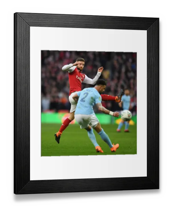 Framed Print : Mustafi vs. Walker: Clash at the Carabao Cup Final - Arsenal vs. Manchester City Framed Print : Mustafi vs. Walker: Clash at the Carabao Cup Final - Arsenal vs. Manchester City