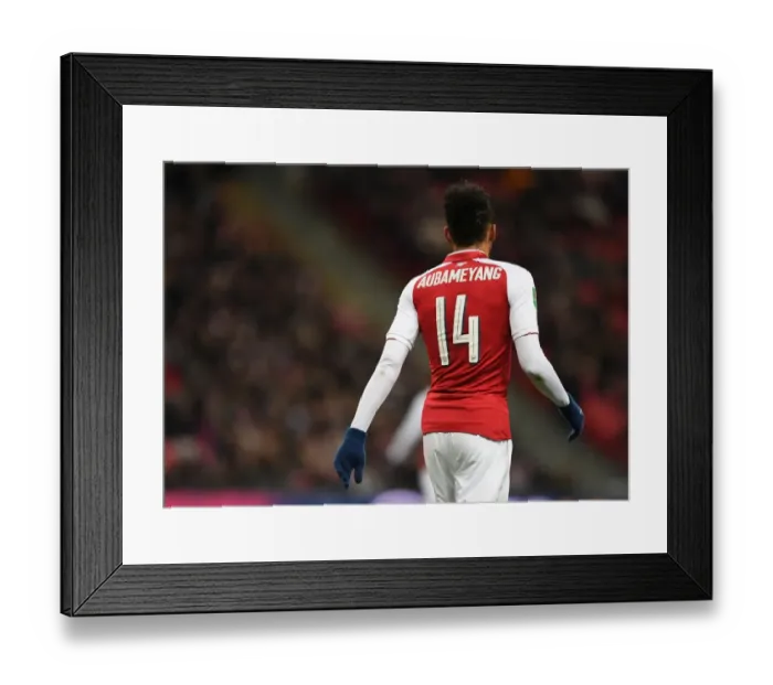 Framed Print : Pierre-Emerick Aubameyang in Action: Arsenal vs Manchester City - Carabao Cup Final 2018 Framed Print : Pierre-Emerick Aubameyang in Action: Arsenal vs Manchester City - Carabao Cup Final 2018