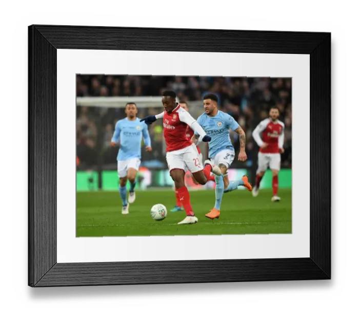 Framed Print : Arsenal's Danny Welbeck Clashes with Manchester City's Kyle Walker in Carabao Cup Final Showdown Framed Print : Arsenal's Danny Welbeck Clashes with Manchester City's Kyle Walker in Carabao Cup Final Showdown