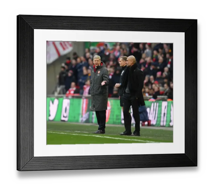 Framed Print : Arsene Wenger Leads Arsenal Against Manchester City in Carabao Cup Final
