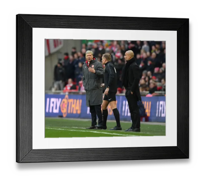 Framed Print : Arsene Wenger Leads Arsenal in Carabao Cup Final Against Manchester City