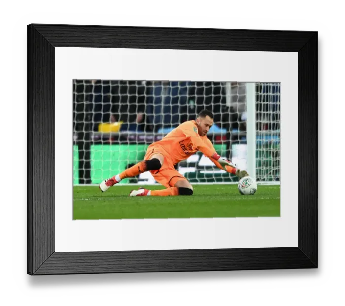 Framed Print : Arsenal's David Ospina in Carabao Cup Final Action Against Manchester City