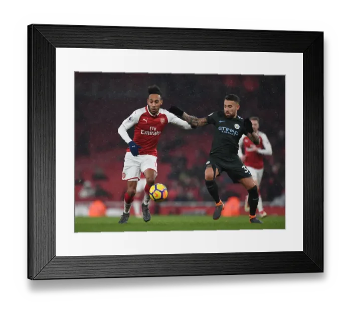 Framed Print : Clash of Titans: Aubameyang vs. Otamendi - Arsenal vs. Manchester City Showdown (2017-18) Framed Print : Clash of Titans: Aubameyang vs. Otamendi - Arsenal vs. Manchester City Showdown (2017-18)