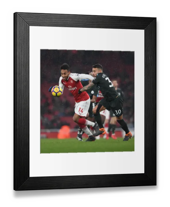 Framed Print : Clash of Titans: Aubameyang vs. Otamendi - Arsenal vs. Manchester City: A Battle of Football Giants (2017-18) Framed Print : Clash of Titans: Aubameyang vs. Otamendi - Arsenal vs. Manchester City: A Battle of Football Giants (2017-18)